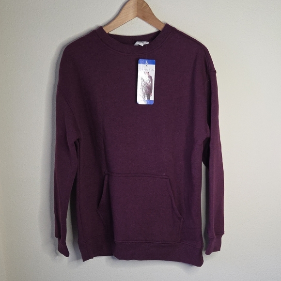 Danskin Tops - Danskin Crewneck Sweatshirt in Burgundy Sz L NWT Soft Cozy Comfy Casual Giftable